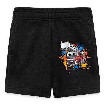 Feuerwehr - Baby Shorts - Schwarz - Vorne