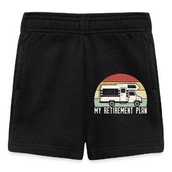 Mon plan de retraite Fun RV Camping - Short Bébé - noir - Devant