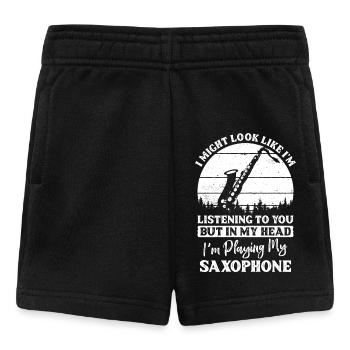 Saxofon - Baby Shorts - Schwarz - Vorne