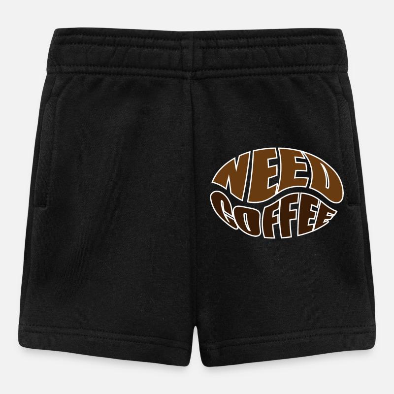 Grain de café grain de café besoin de café - Short Bébé - noir