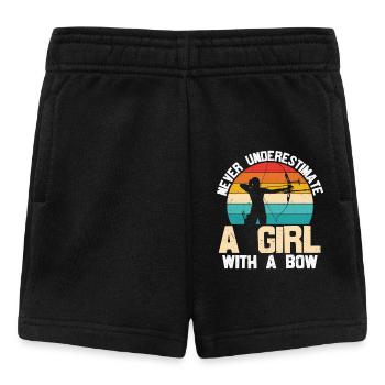 Funny Archery Design For Girls Bowhunter - Baby Shorts - black - Front