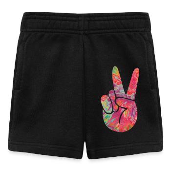 Peace Finger - Baby Shorts - Schwarz - Vorne