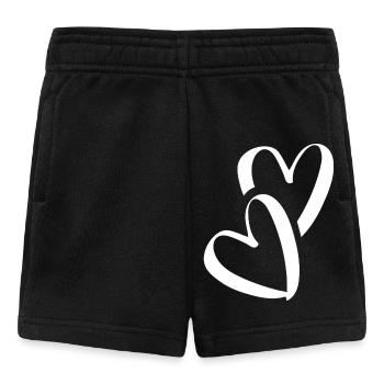 Coeur Petits coeurs Deux coeurs amoureux Pocket - Short Bébé - noir - Devant