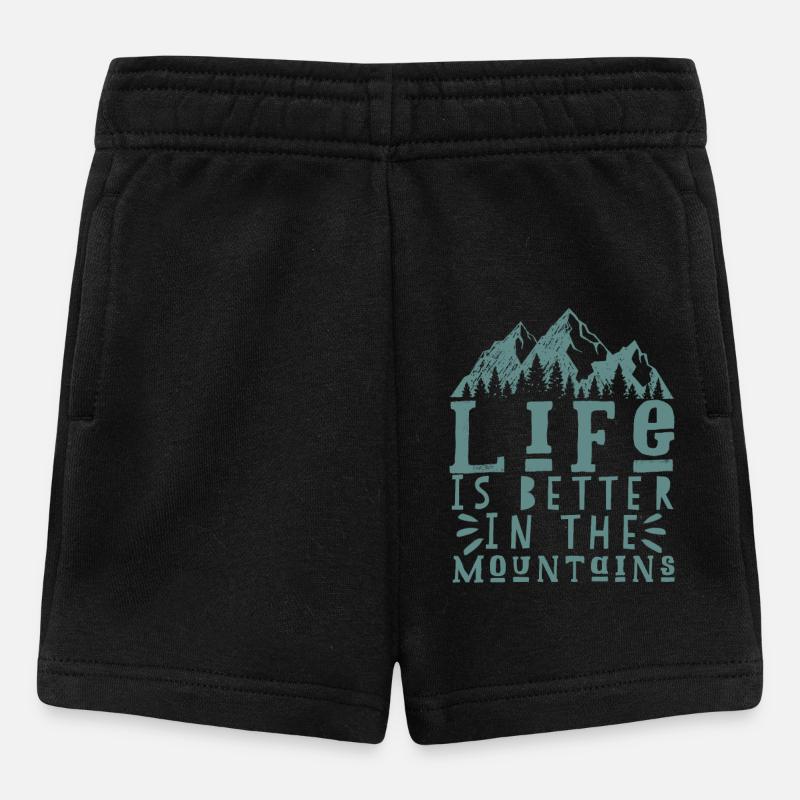 Berg Spruch - Baby Shorts - Schwarz