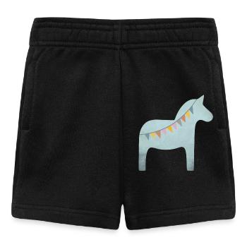 Dala Horse Pennant Pastel Horse Scandinavian Hygge - Baby Shorts - black - Front