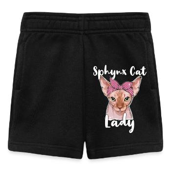 Sphynx Cat Lady Sphynx Cat - Baby Shorts - black - Front