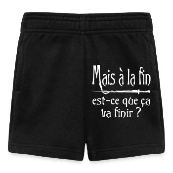 Mais à la fin, est-ce que ça va finir ? citation - Short Bébé - noir - Devant