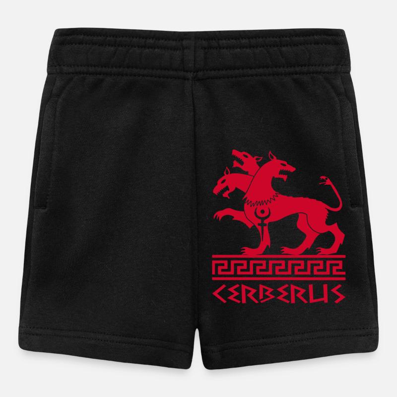 Chien cerbère rouge - Short Bébé - noir