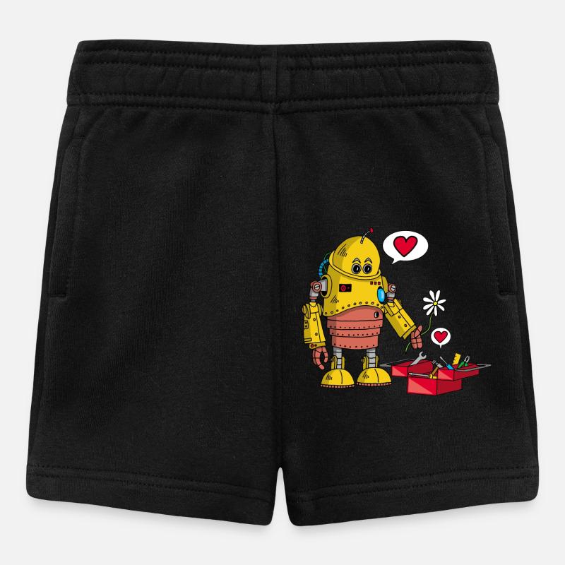 Robot amoureux - Short Bébé - noir