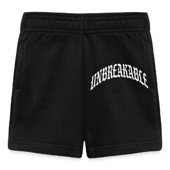 unbreakable unstoppable indomitable gym illegal - Baby Shorts - Schwarz - Vorne