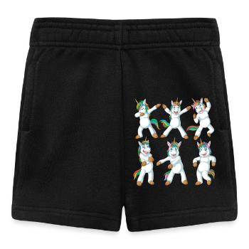 Unicorn dabbing - Baby Shorts - black - Front