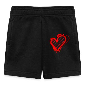 Herz - Baby Shorts - Schwarz - Vorne