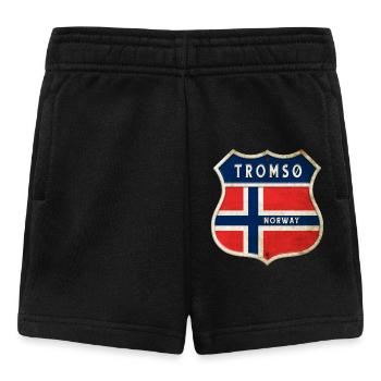 Tromsø Norwegen Wappen Flaggen Design - Baby Shorts - Schwarz - Vorne