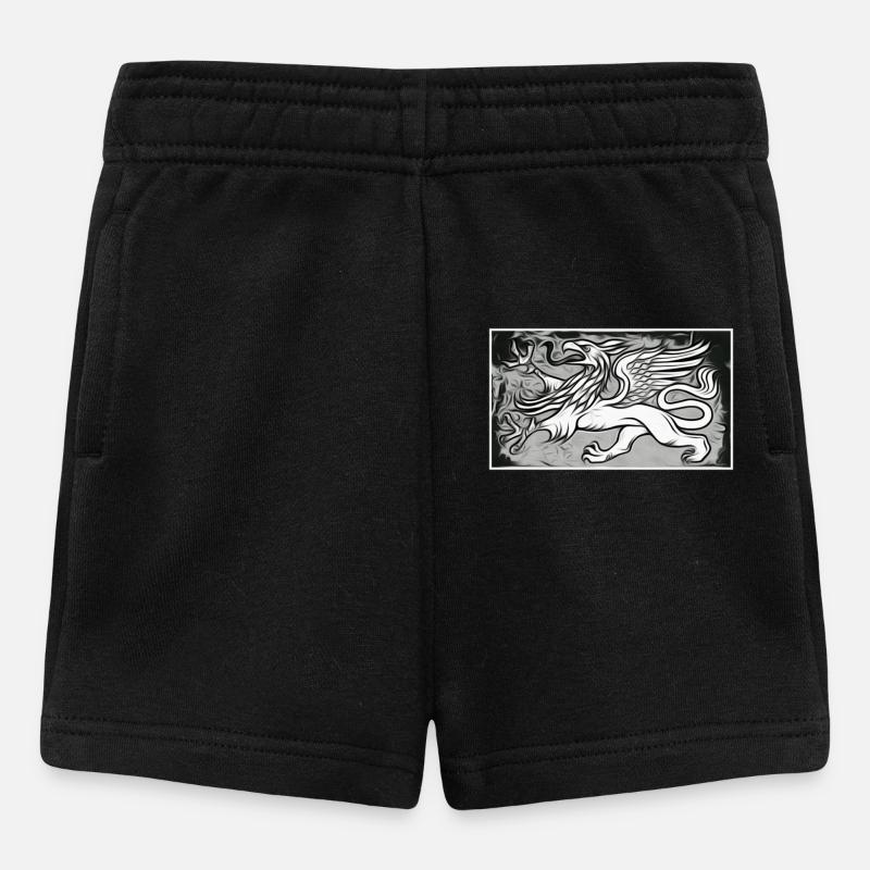 Ein Greif in grau - Baby Shorts - Schwarz