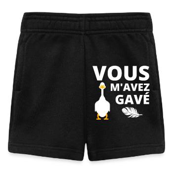 canard, foie gras, sud ouest - Short Bébé - noir - Devant