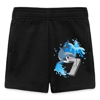 Fête thématique du 7e anniversaire des Requins sept ans - Short Bébé - noir - Devant