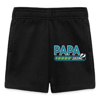 Funny Papa Loading Bald Papa Vatertag - Baby Shorts - Schwarz - Vorne
