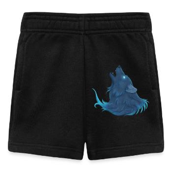 Heulender blauer Wolf - Guide Loup Bleu - Baby Shorts - Schwarz - Vorne