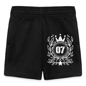 7 Number Crown Wreath - Baby Shorts - black - Front
