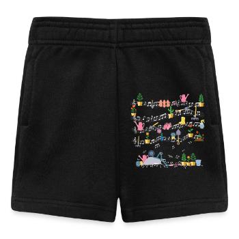 Musical Garden Garden Nature Plant - Baby Shorts - black - Front
