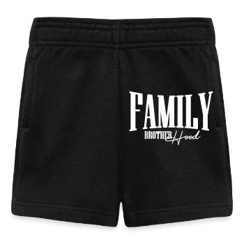 fraternité familiale bro sis maman papa papa maman - Short Bébé - noir - Devant