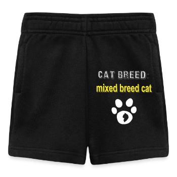 cat Breed: Mixed Breed Cat, Tier Tatzen, mix Katze - Baby Shorts - Schwarz - Vorne