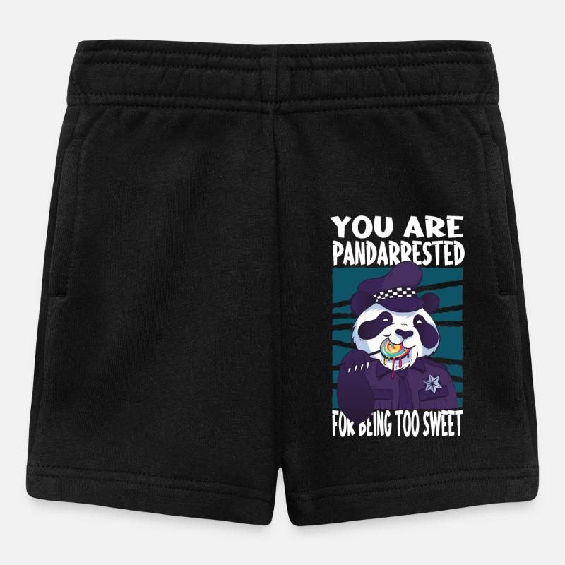 Panda Spruch niedlich - Baby Shorts - Schwarz