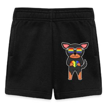 LGBT Hund Lancashire Heeler Regenbogen - Baby Shorts - Schwarz - Vorne