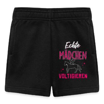Echte Mädchen Voltigieren - Baby Shorts - Schwarz - Vorne
