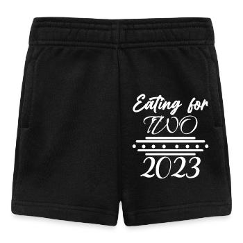 Twins Pregnant Pregnancy 2023 - Baby Shorts - black - Front
