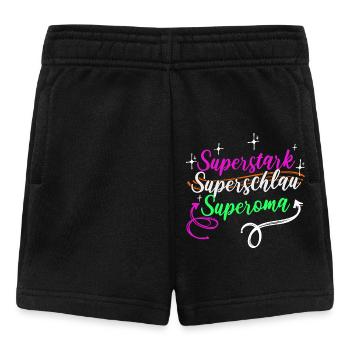 Superoma Spruch Großmutter Oma Rentnerin - Baby Shorts - Schwarz - Vorne