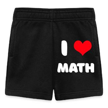 Ich liebe Mathe - Baby Shorts - Schwarz - Vorne