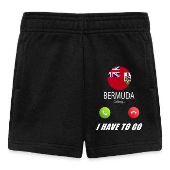 Bermuda ruft an Lusiger Flaggen Spruch - Baby Shorts - Schwarz - Vorne