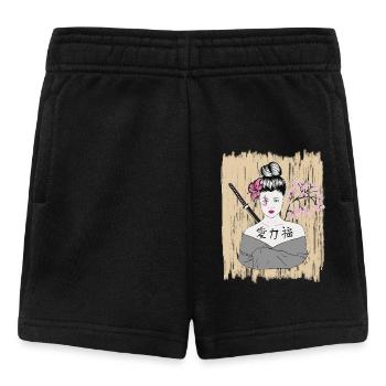 Japanische Dämonen Geisha Vintage - Baby Shorts - Schwarz - Vorne