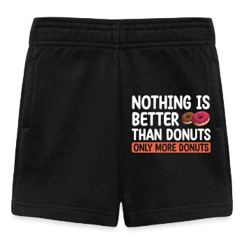 Rien n’est mieux que des beignets | Donut Lover Tshirt - Short Bébé - noir - Devant