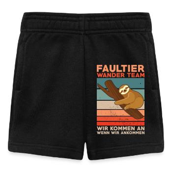 Faultier Wanderteam - Baby Shorts - Schwarz - Vorne