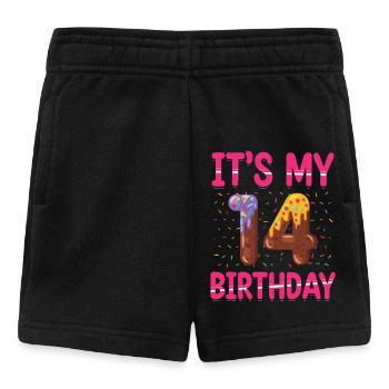 Es Ist Mein 14. Geburtstag | Sprinkles Themed | - Baby Shorts - Schwarz - Vorne