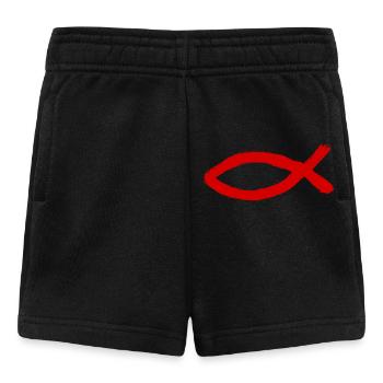 Jesusfisch Ichthys Fisch Fische - Baby Shorts - Schwarz - Vorne