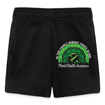 Mental Health Awareness Rainbow Green - Baby Shorts - black - Front