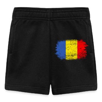 Brushstroke Romanian Flag - Baby Shorts - black - Front