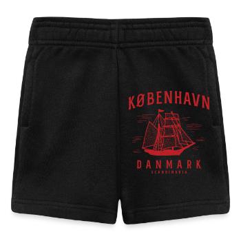 Kopenhagen Segelschiff Skandinavien Flair - Baby Shorts - Schwarz - Vorne