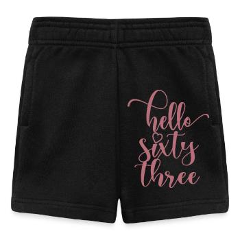 Hallo Dreiundsechzig süßer 63 Jahre alter Geburtstag - Baby Shorts - Schwarz - Vorne