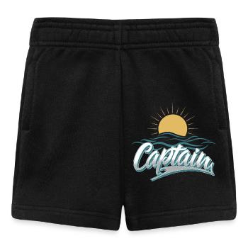 Capitaine Voilier Bateau à moteur Bateau Marin - Short Bébé - noir - Devant