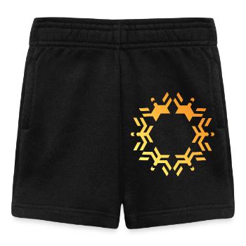Schneeflocke Symbol Schnee Stern Logo icon - Baby Shorts - Schwarz - Vorne