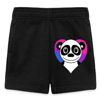 Cadeau panda bisexuel - Short Bébé - noir - Devant