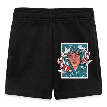 Filles avec Koi - Short Bébé - noir - Devant