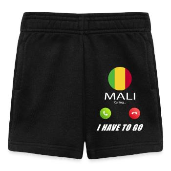Mali calls lusiger flags slogan - Baby Shorts - black - Front