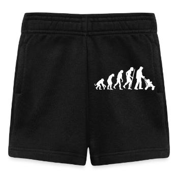 Evolution Großvater kinderwagen Opa babysitter - Baby Shorts - Schwarz - Vorne