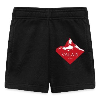 Logo rouge du Sommet du Mont Valais - Short Bébé - noir - Devant