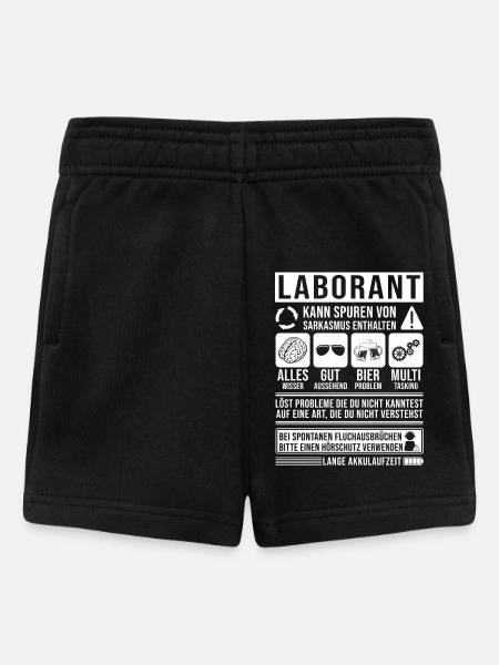 Laborant Spruch lustig - Baby Shorts - Schwarz